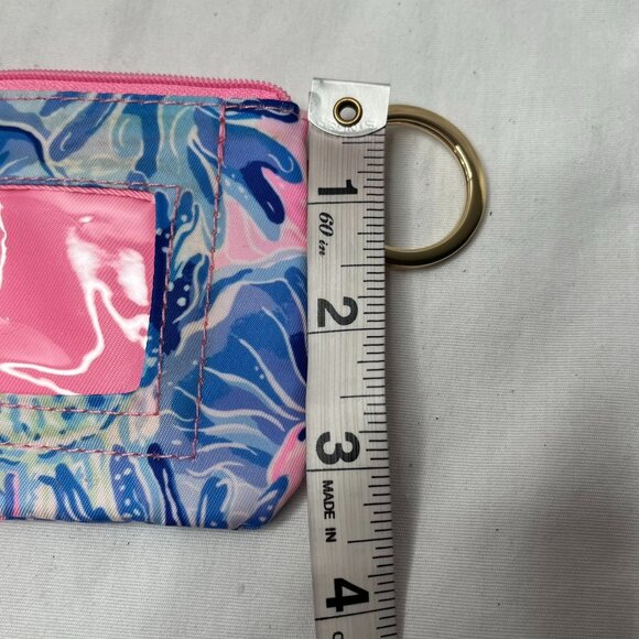 Lilly Pulitzer Keychain Coin Purse Wallet With ID Window 4"X5" preppy tropical - Picture 7 of 7